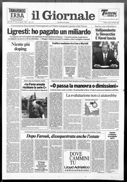 Il giornale : quotidiano del mattino